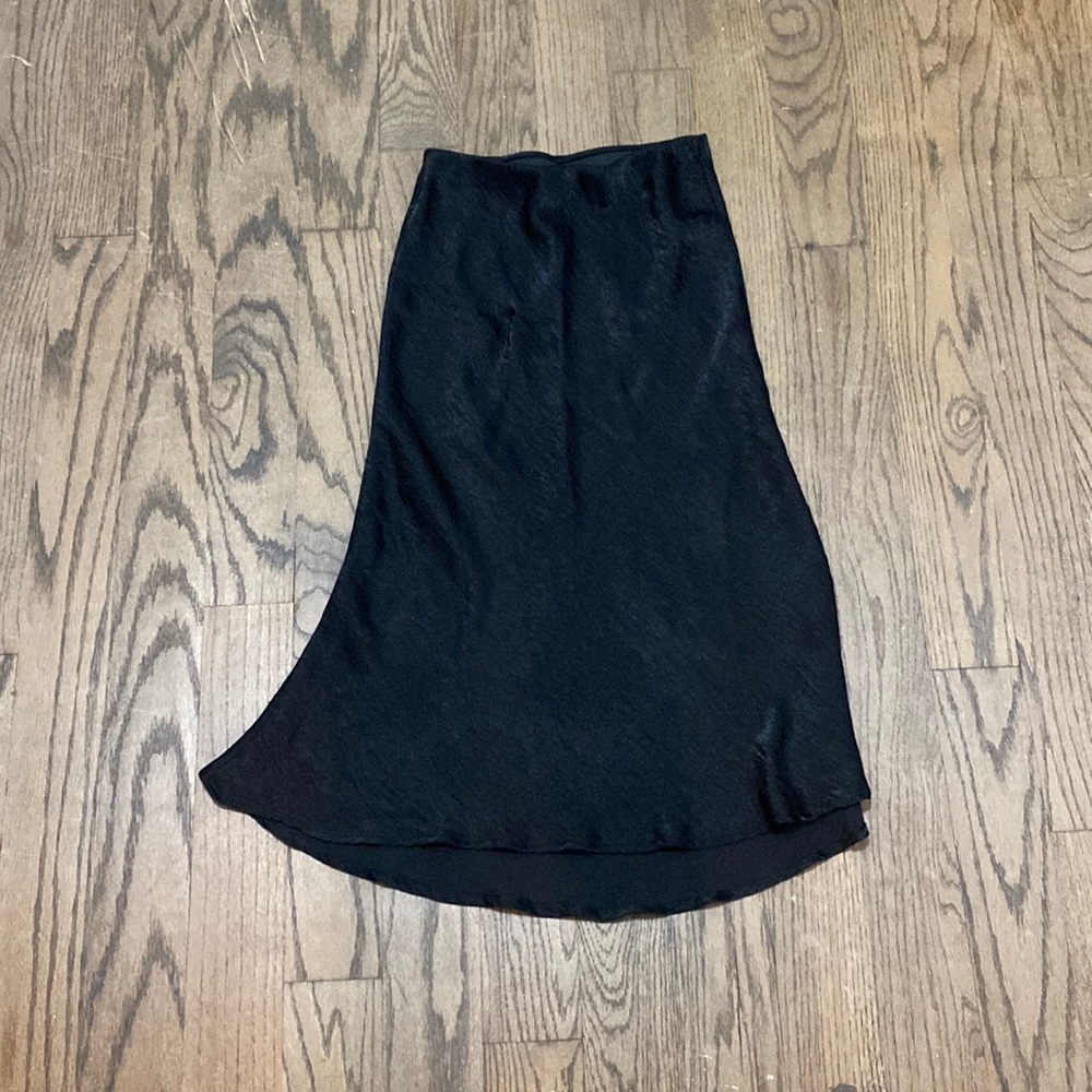 Basic Satin midi Slip Skirt